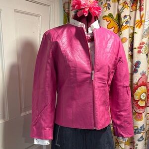 Fantastic Fuchsia Leather Jacket